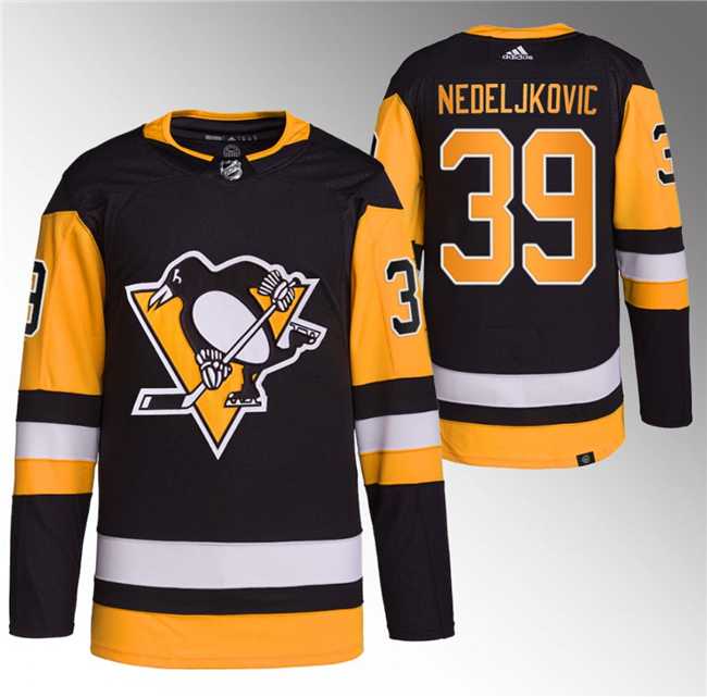 Mens Pittsburgh Penguins #39 Alex Nedeljkovic Black Stitched Jersey->pittsburgh penguins->NHL Jersey